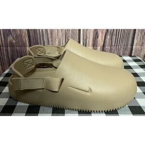 Nike Calm Mule Slide NA Light Brown Hemp Men's Size 11 Womens Size 12